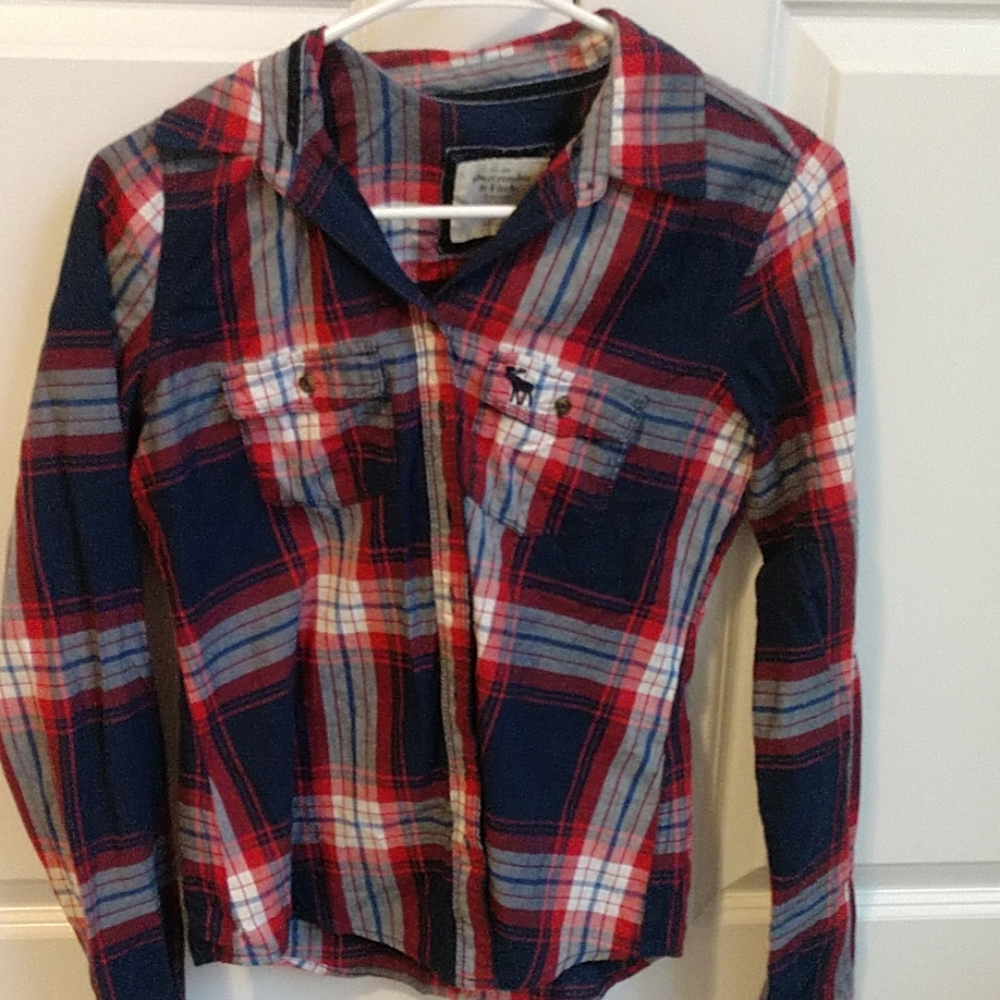 Aberceomvie plaid button down